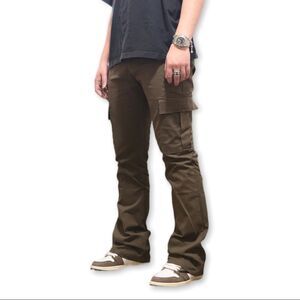 Flare Cargo Pants Brown